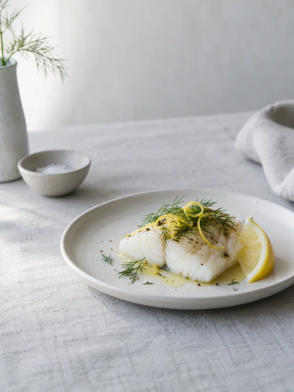 Pescado al vapor con limón