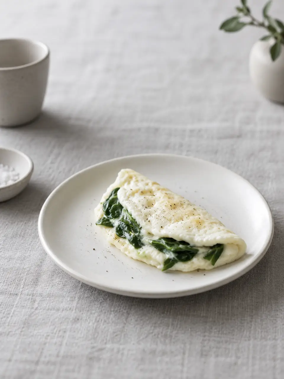 Tortilla de claras y espinaca