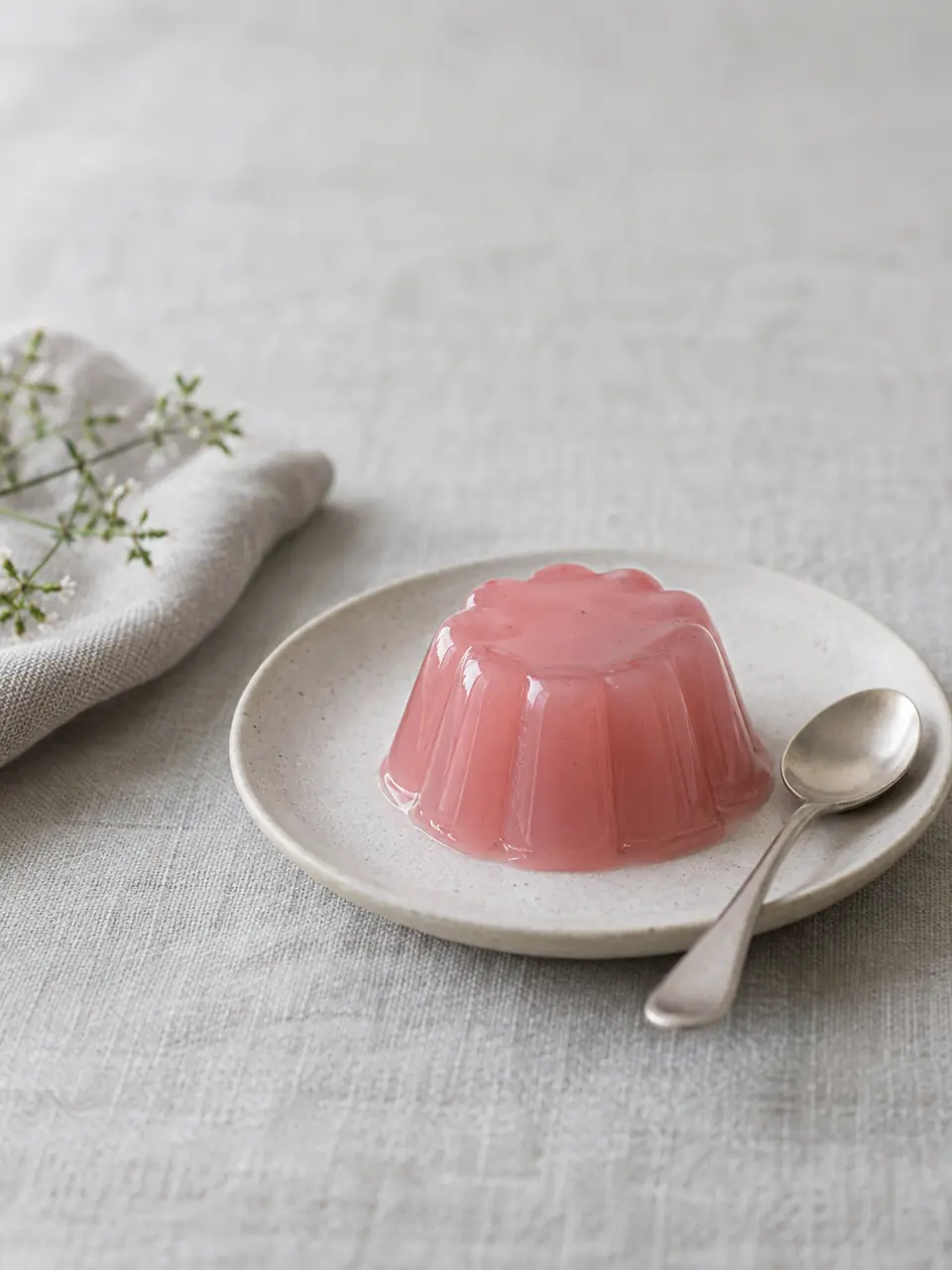 Gelatina proteica de frutilla