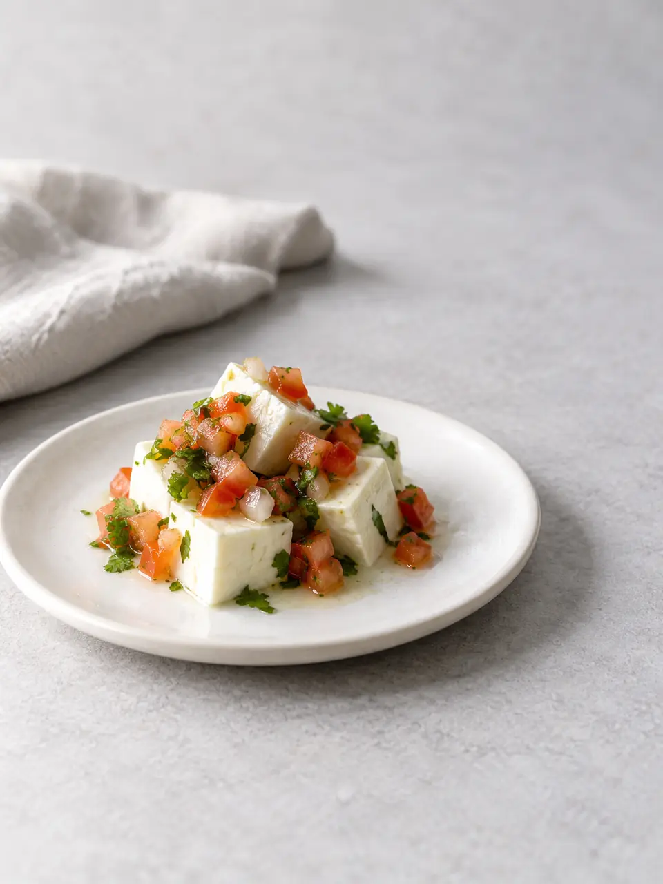 Quesillo con pebre