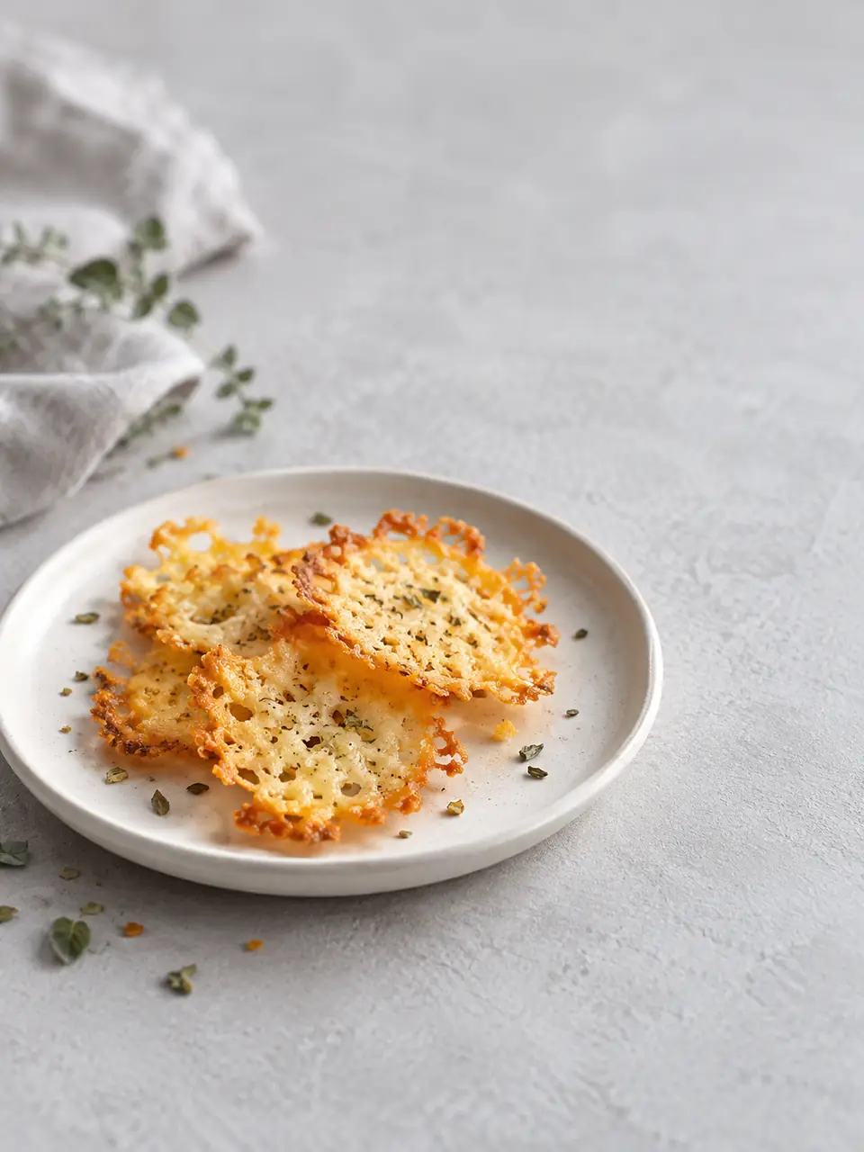 Chips de queso al horno