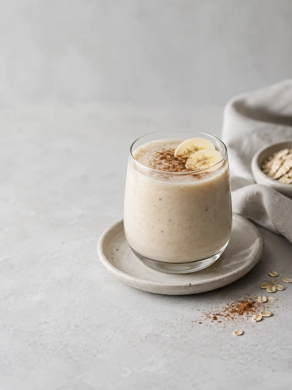 Batido de plátano y avena colada