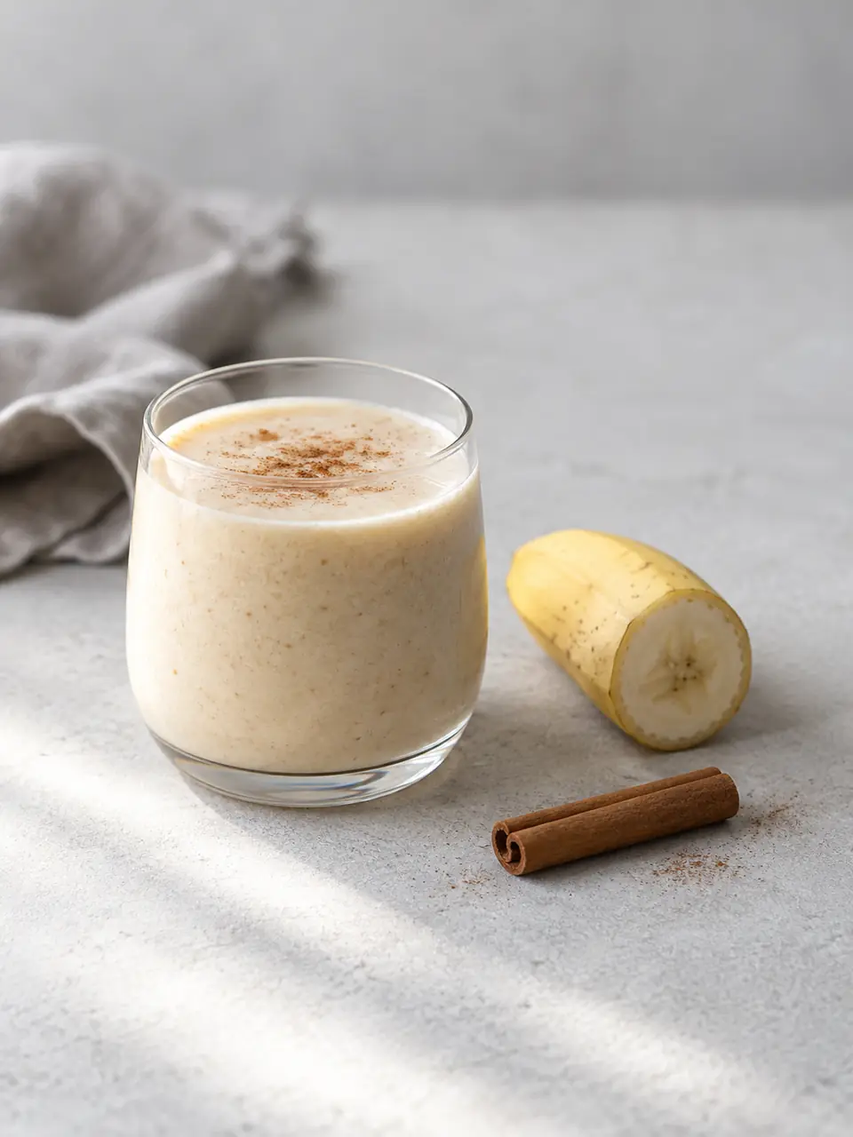 Leche con plátano y proteína