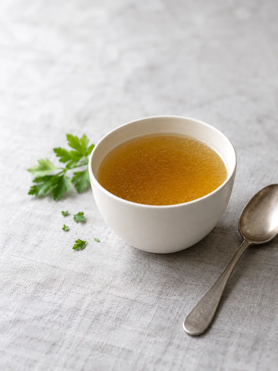 Caldo de cazuela de vacuno colado