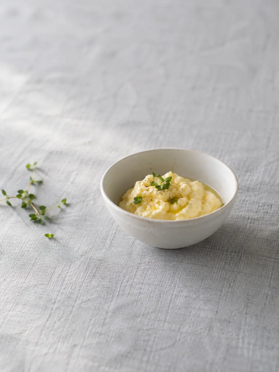 Puré de huevo y queso fresco