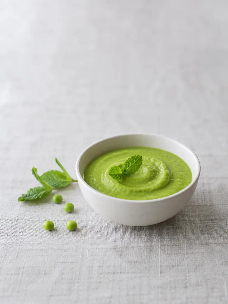 Puré de arvejas con jamón de pavo