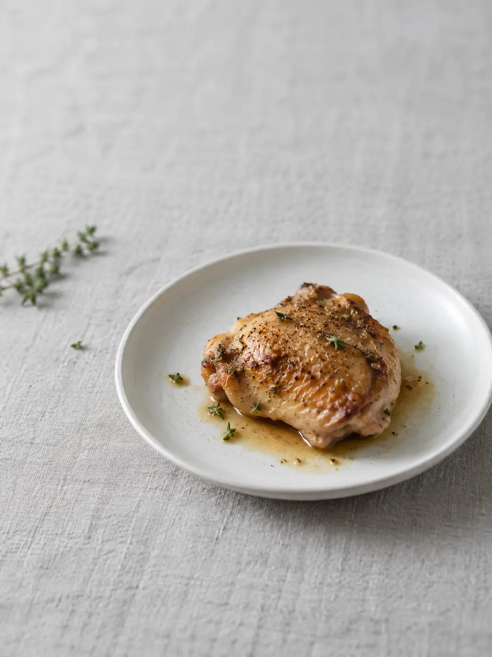 Muslo de pollo al horno sin piel