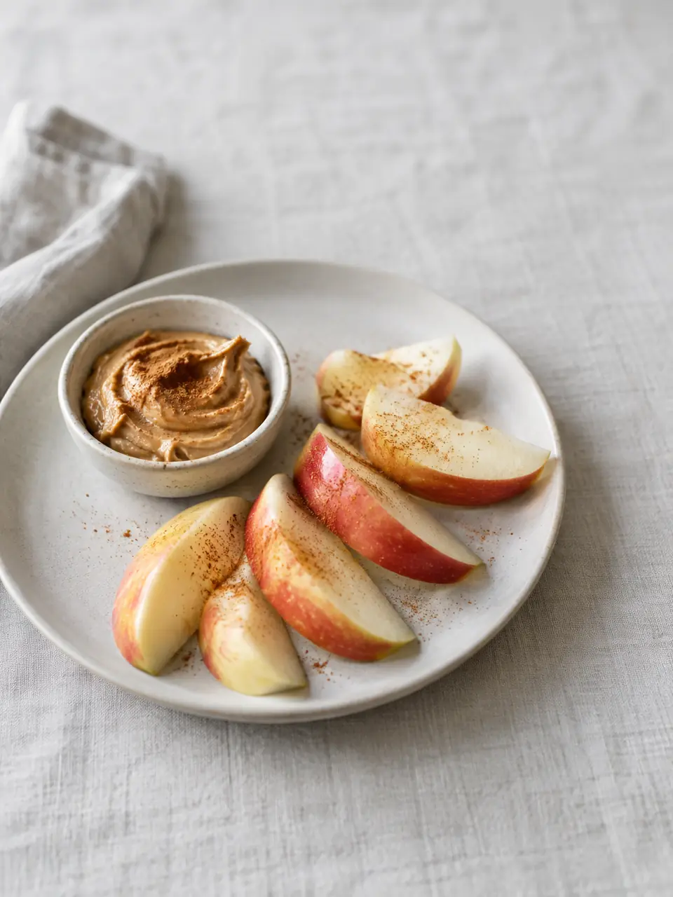 Manzana con mantequilla de maní