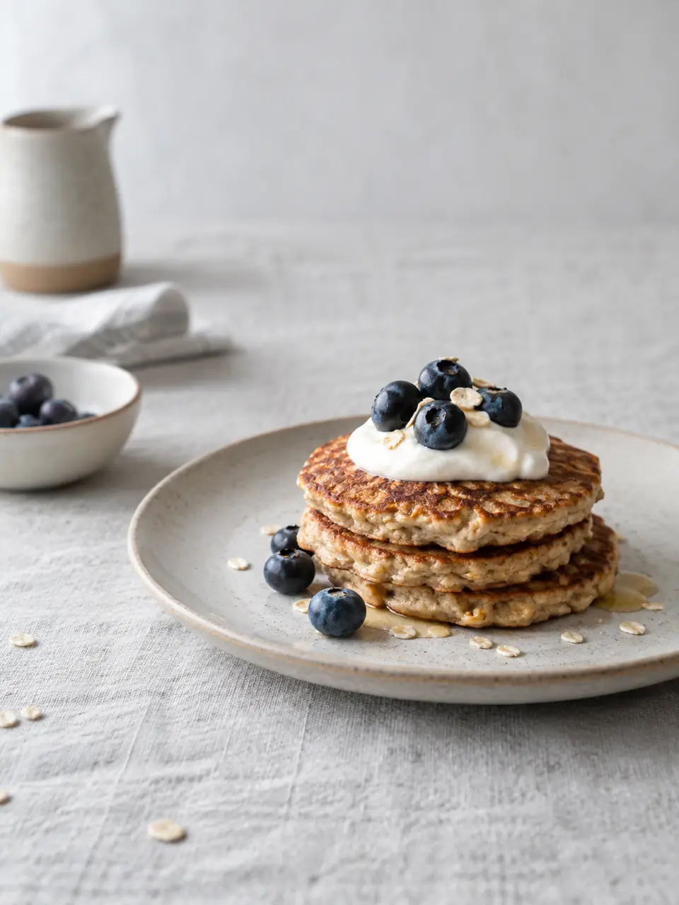 Panqueques de avena y plátano