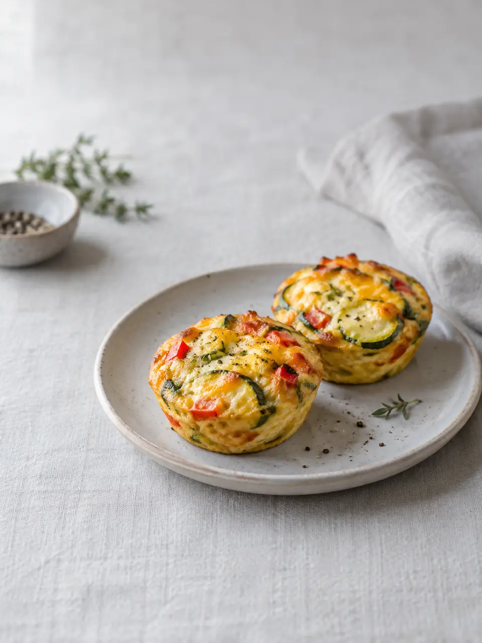 Muffins de huevo y verduras