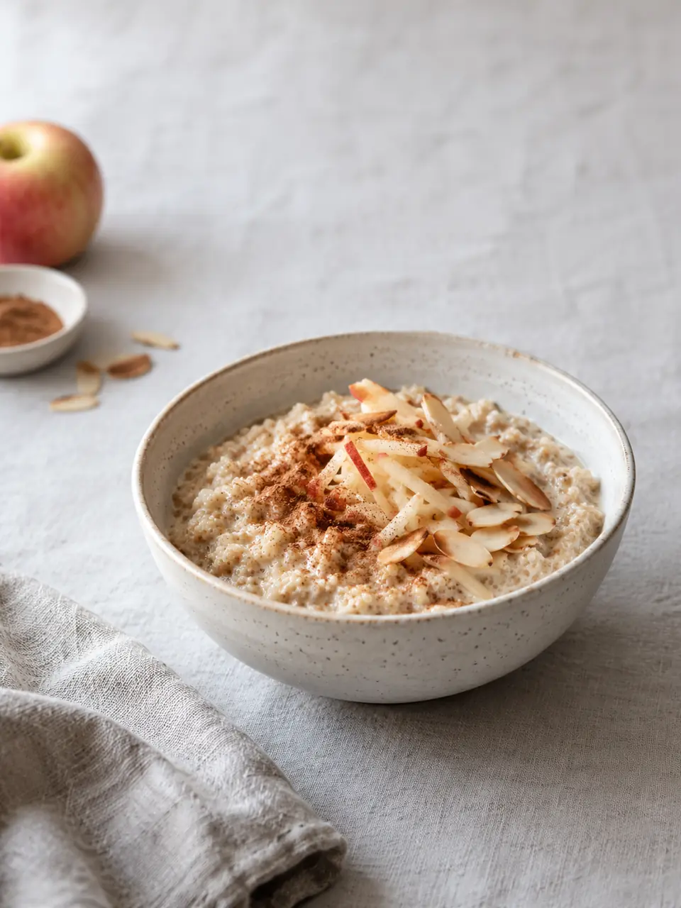 Quínoa con leche, canela y almendras