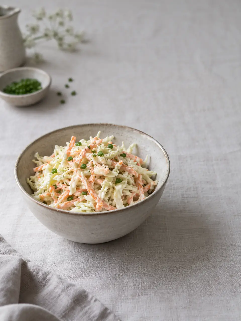 Ensalada de repollo con aliño de yogur