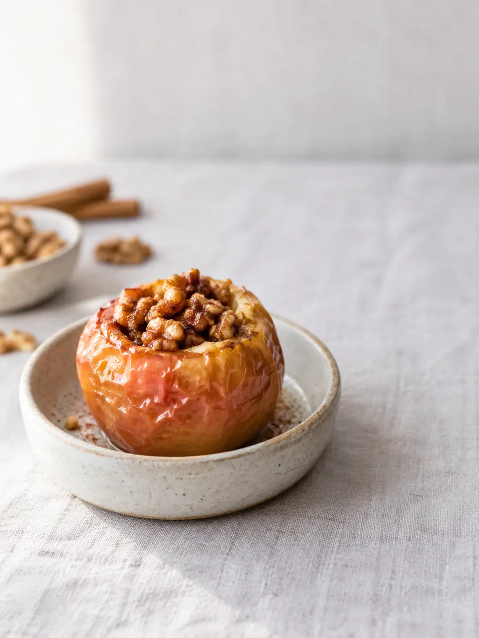 Manzanas asadas con canela y nueces