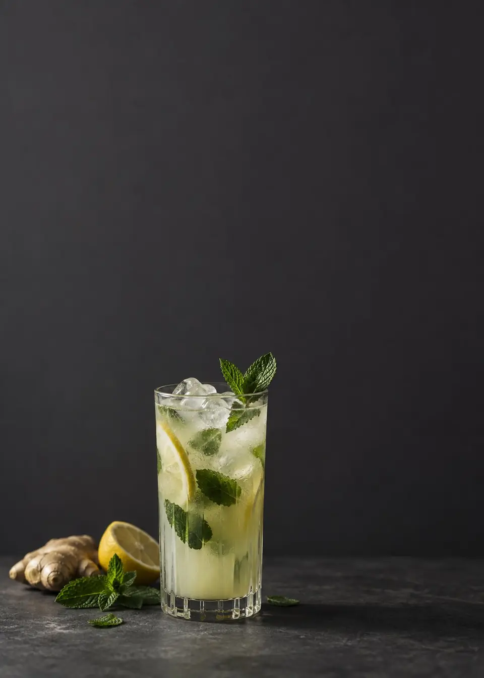 Limonada de menta y jengibre