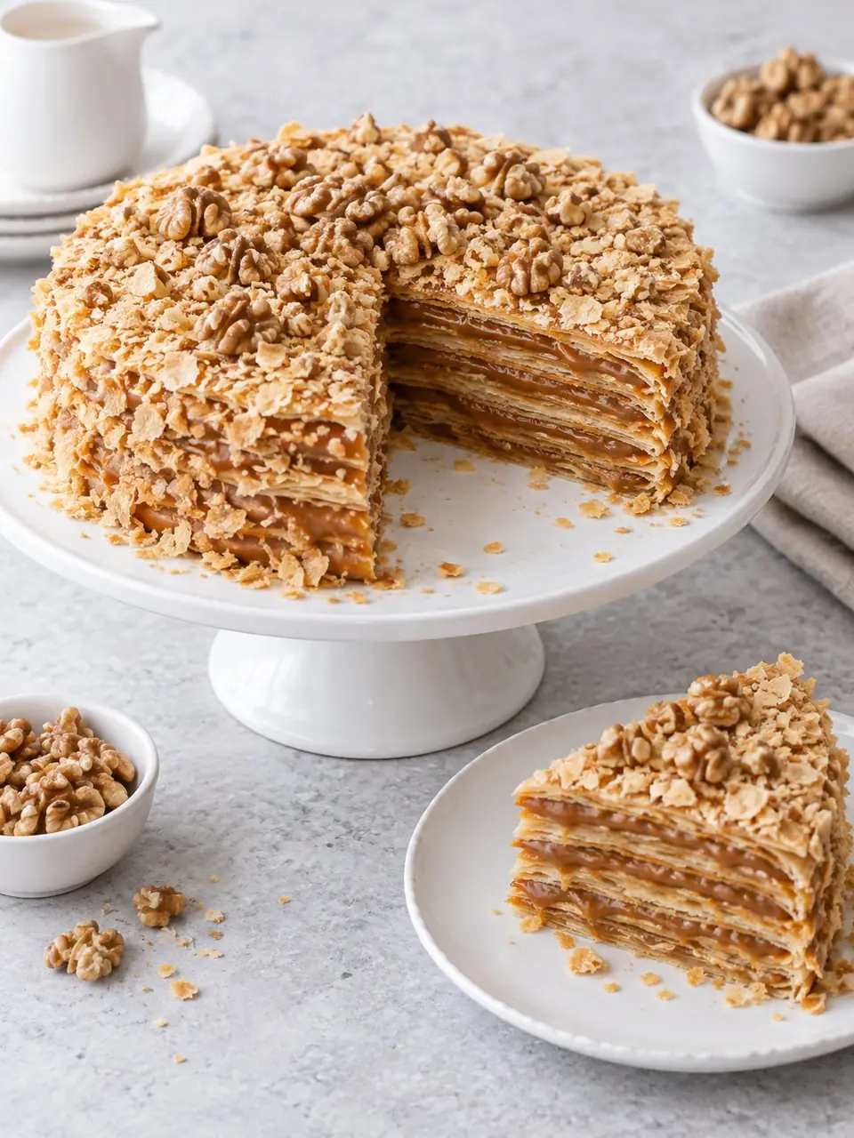 Torta de mil hojas con manjar