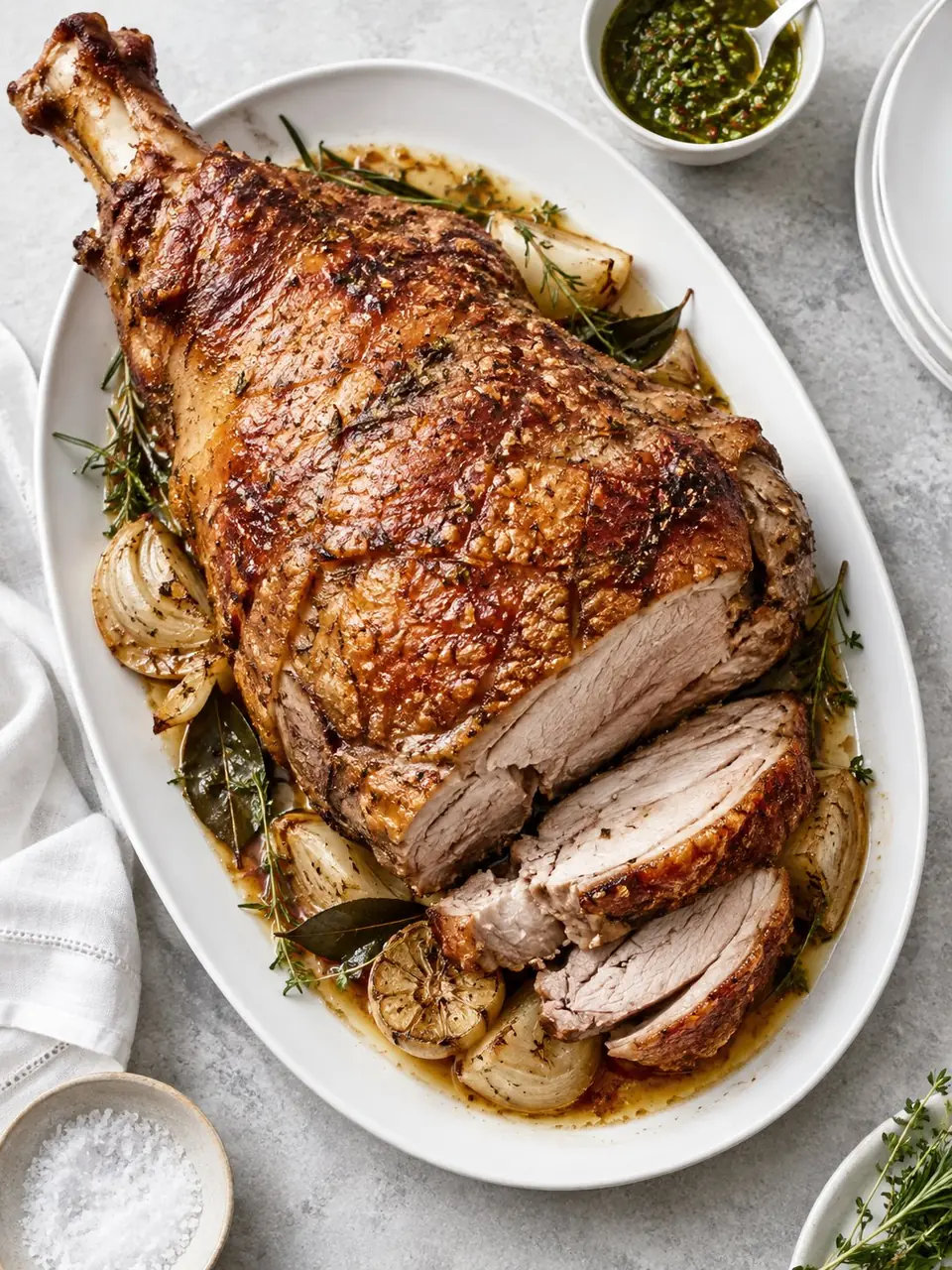 Pernil de cerdo al horno