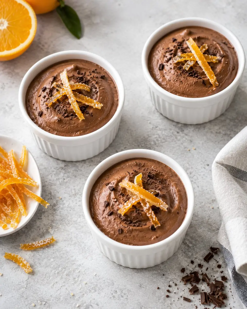Mousse de chocolate y naranja