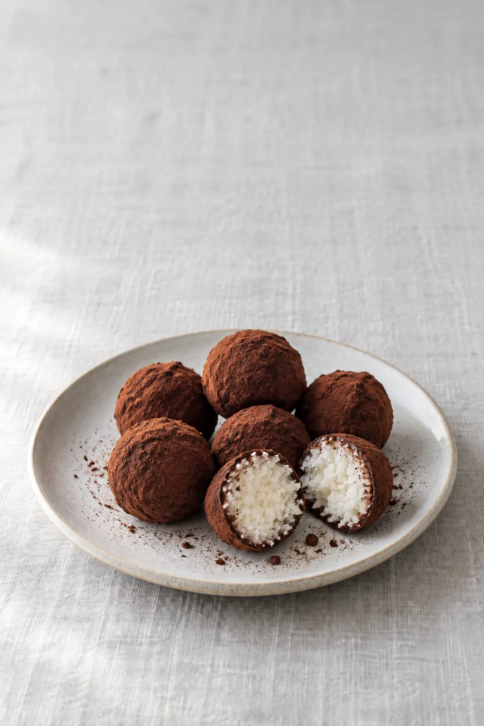 Bombones de coco y cacao