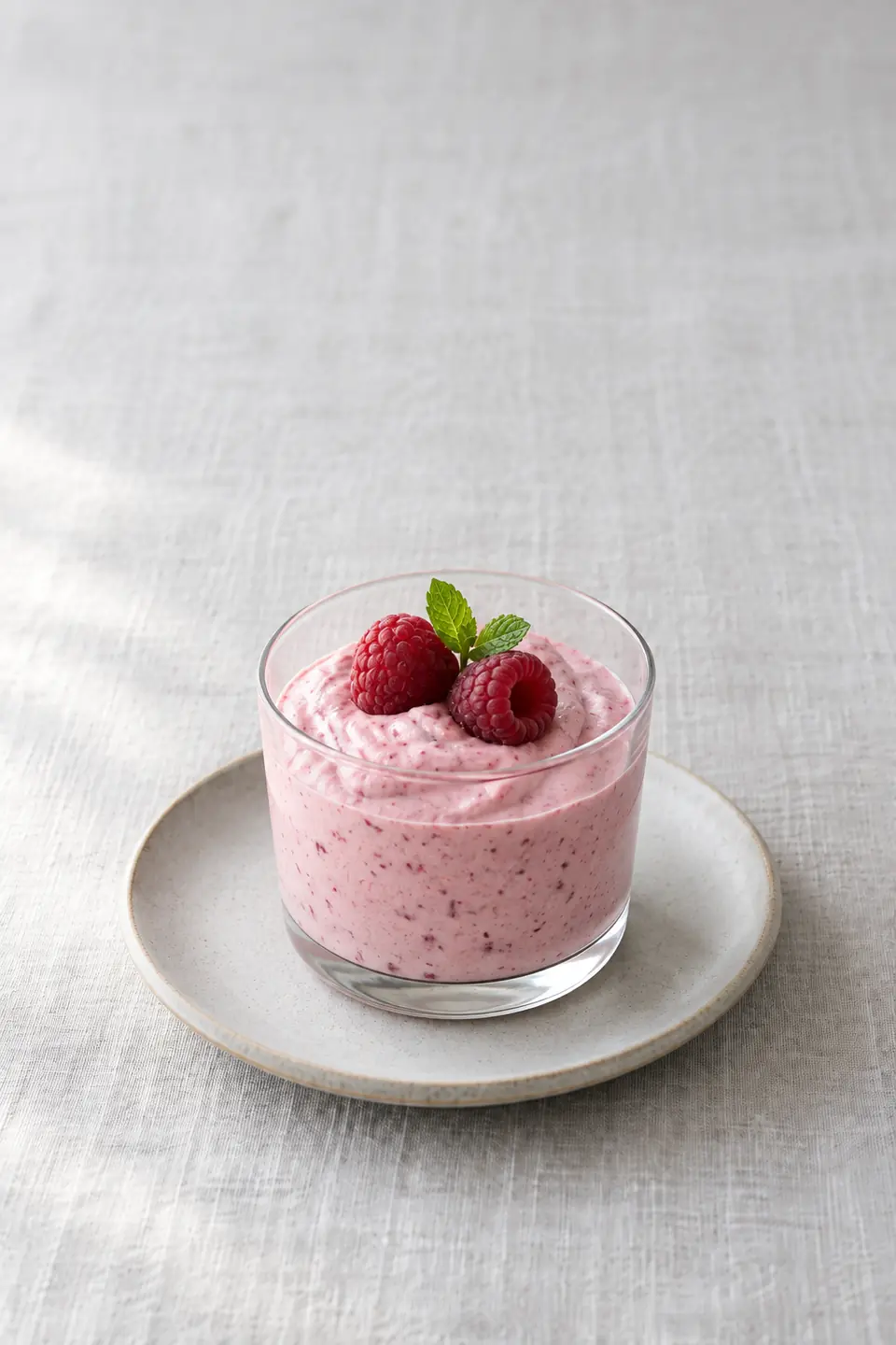 Mousse de frambuesa