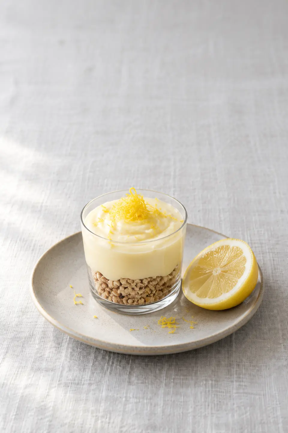 Pie de limón en vaso