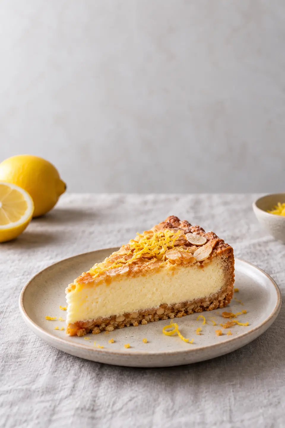 Kuchen de ricotta y limón