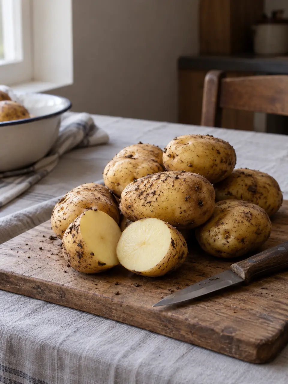 Ensalada de papas con huevo y porotos verdes