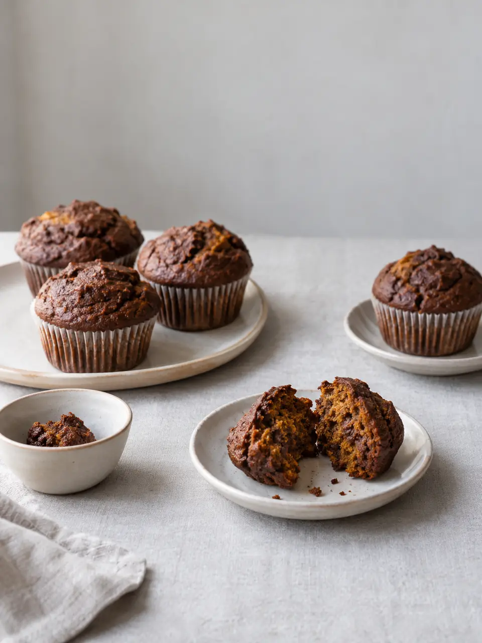 Muffins de zapallo y cacao