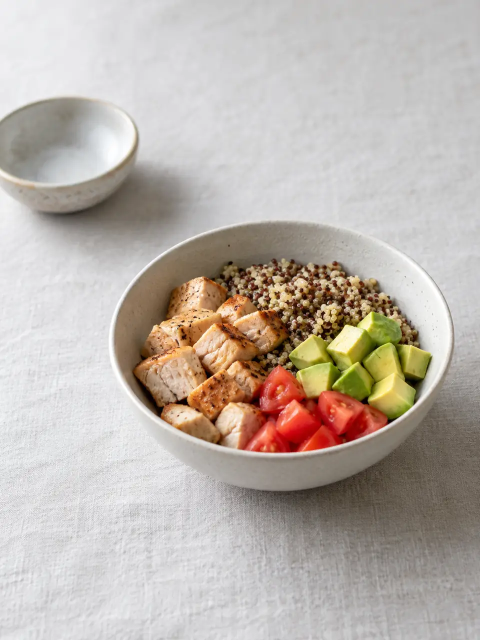 Bowl de pollo, quinoa y palta
